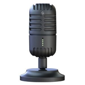Porodo Gaming pdx518 Basic Cardioid Microphone with Fixed Stand – Black